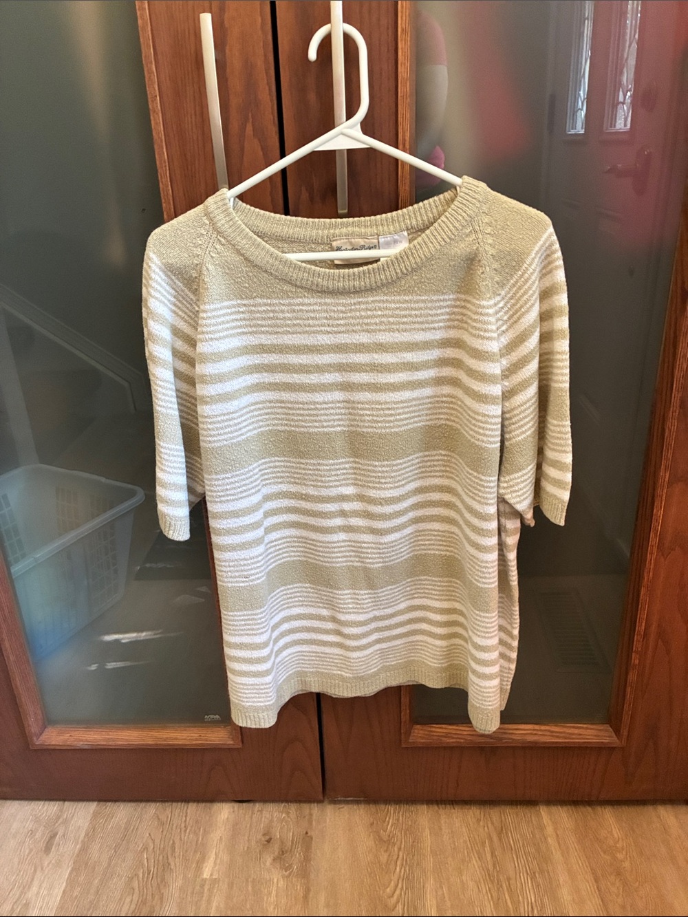 Striped Short Sleeve Sweater